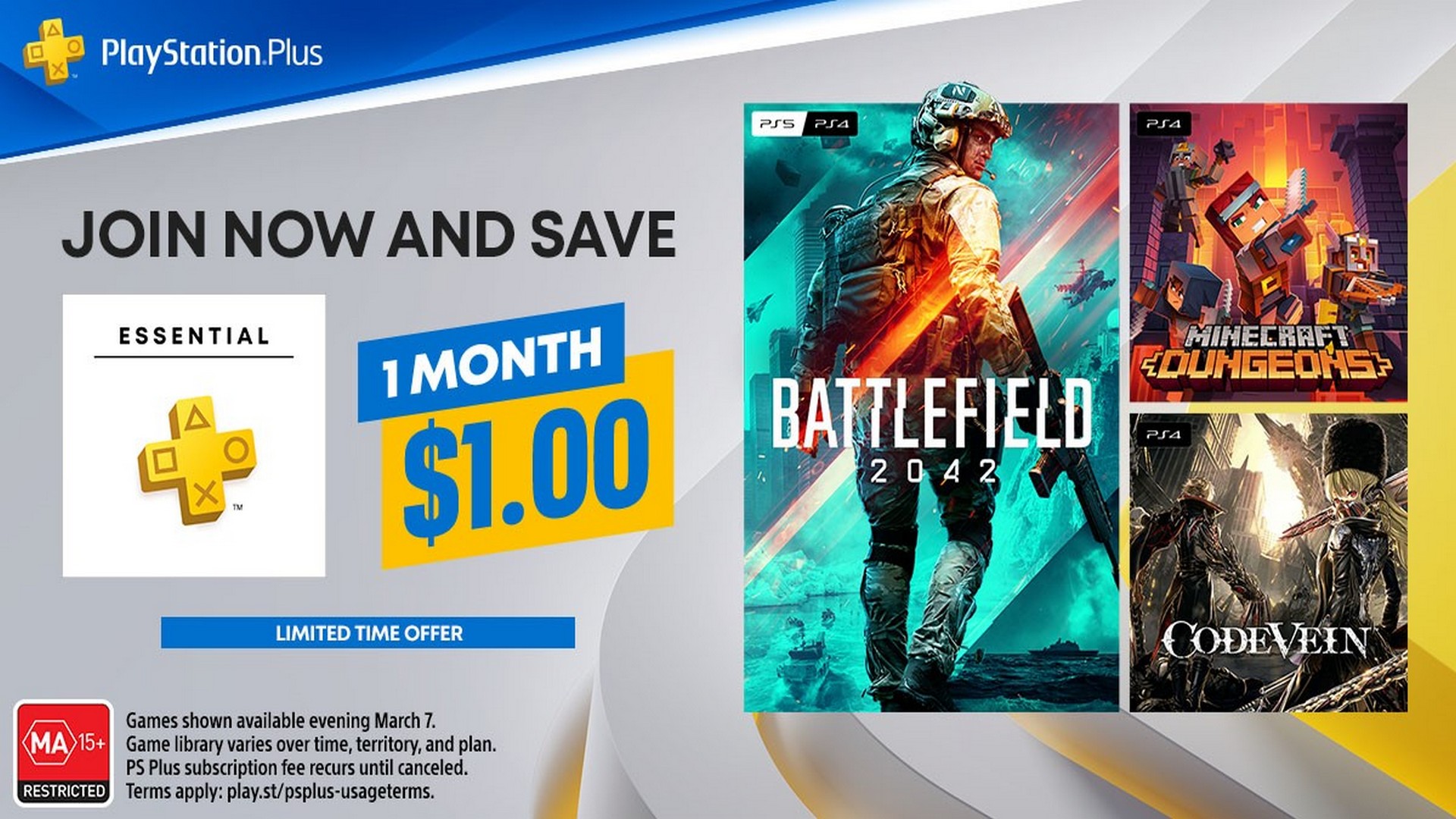 PlayStation Plus Monthly Games & Deals For March: Battlefield 2042 ...